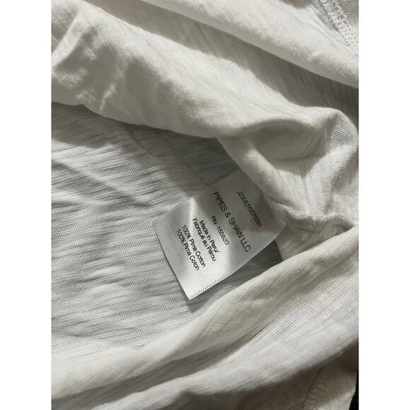 Veronica Beard mason long-sleeve baseball tee white black womens size small - Picture 4 of 9